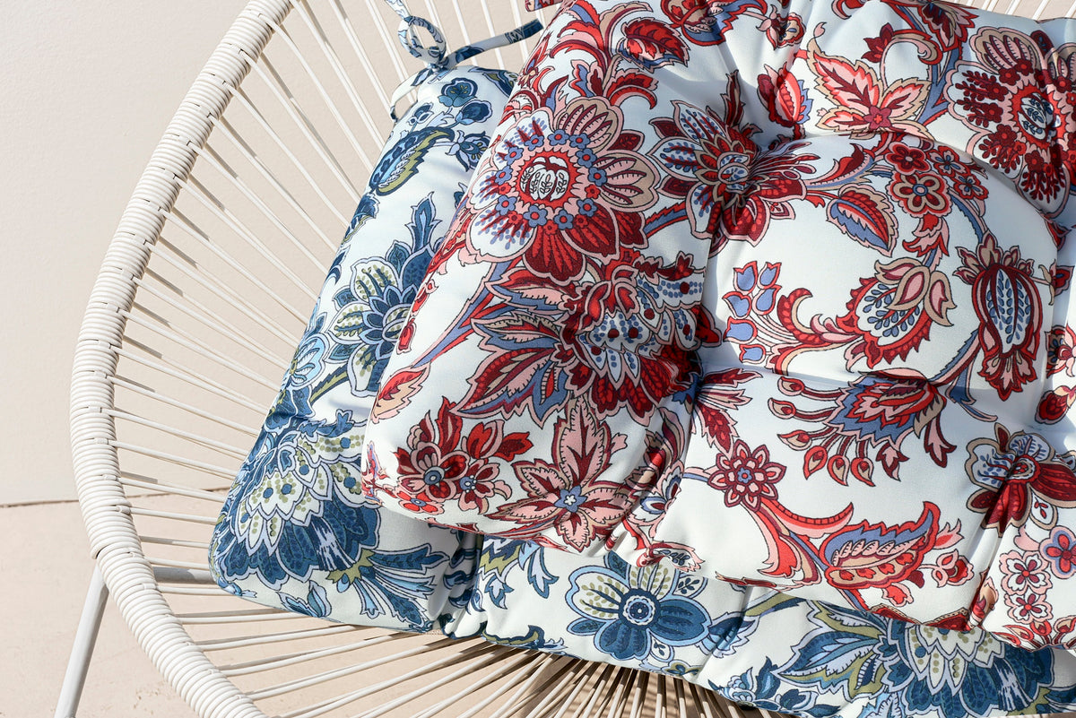 Outdoor Bench Cushion with Weather-Resistant Polyester - Red