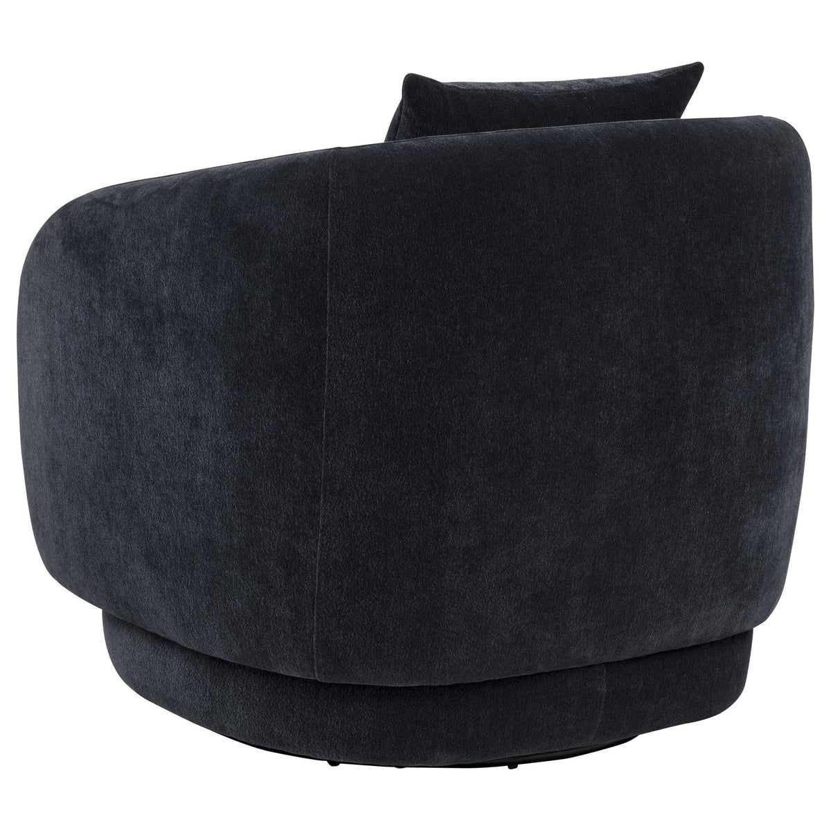 Arnaud Chenille Upholstered Swivel Accent Chair Navy