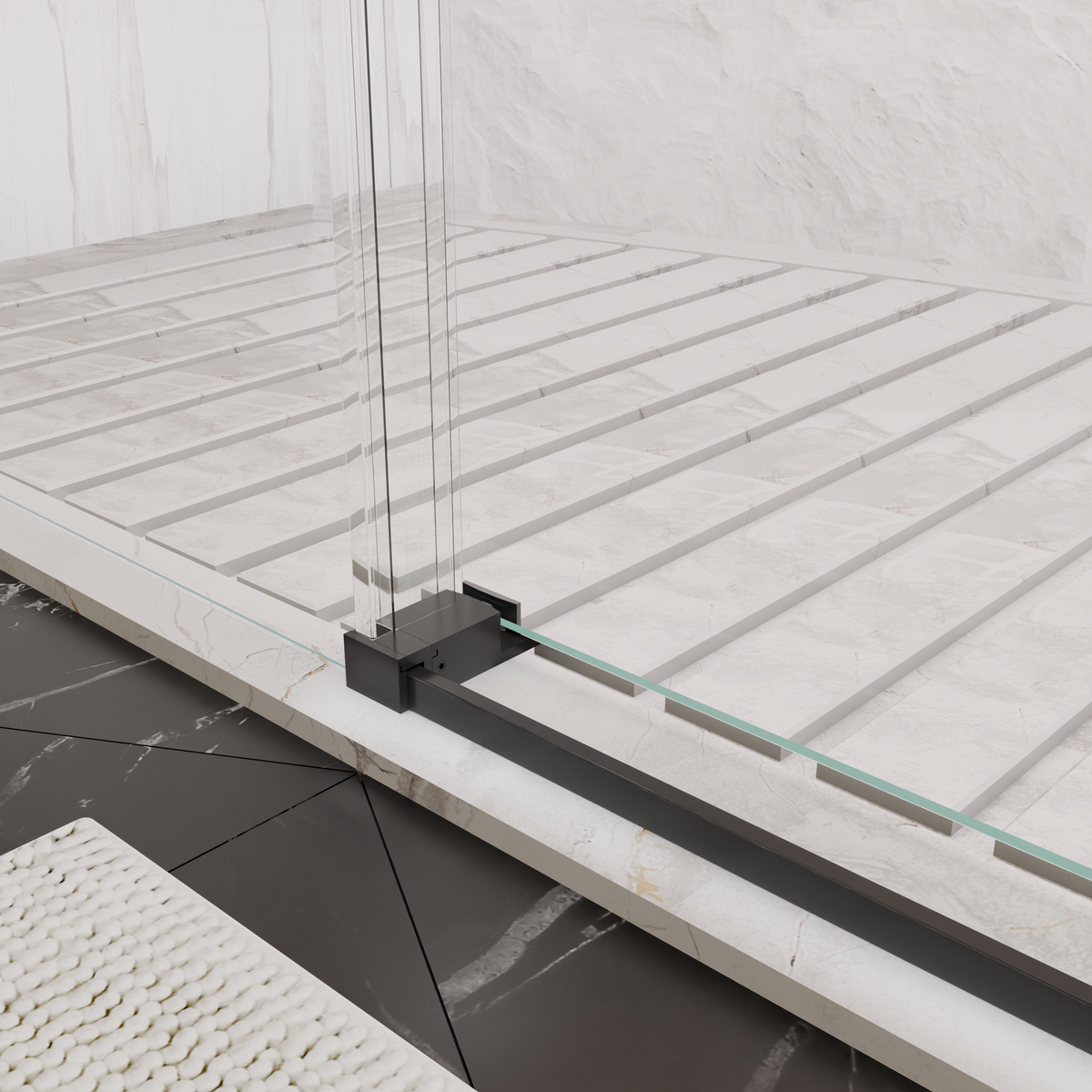 Frameless Sliding Shower Door with Premium Tempered Glass - 56-60" W x 76" H