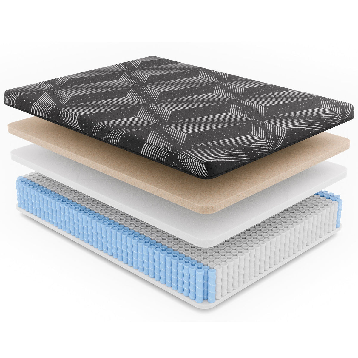 Copper Cooling Hybrid Queen Mattress with 740 Coils - 11 Inch