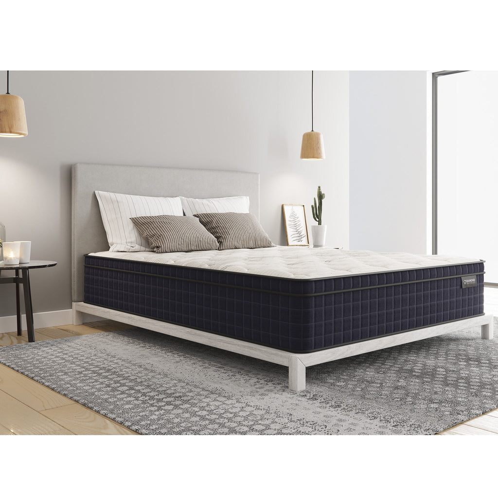 Twin Hybrid Mattress with Copper Cooling and Euro-Top - Medium Support