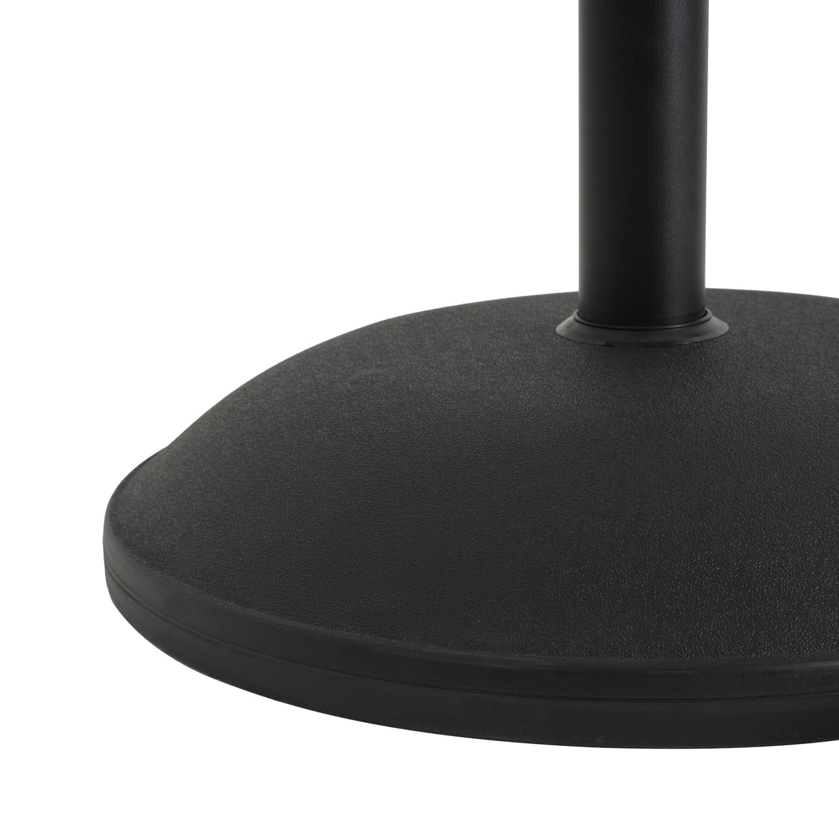 55-Pound Round Umbrella Base with Concrete Fill - Black