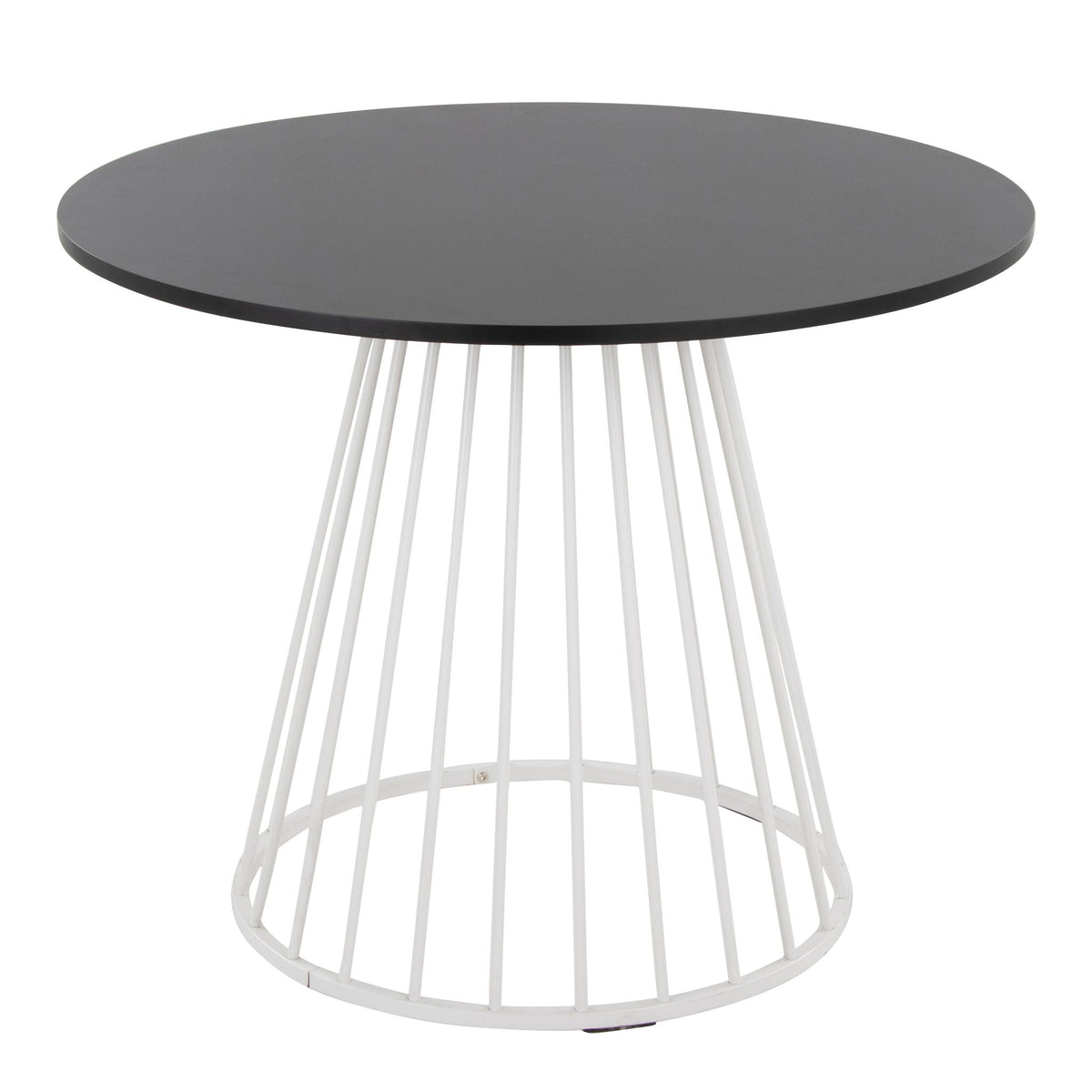 Contemporary Dining Table with Metal Base - Black, White, or Dark Brown