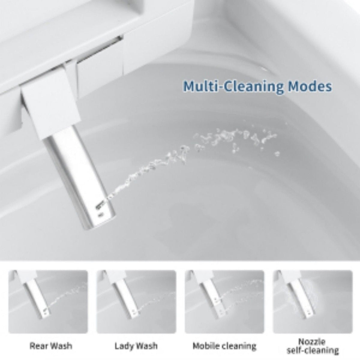 Tankless Smart Toilet With Bidet Built In