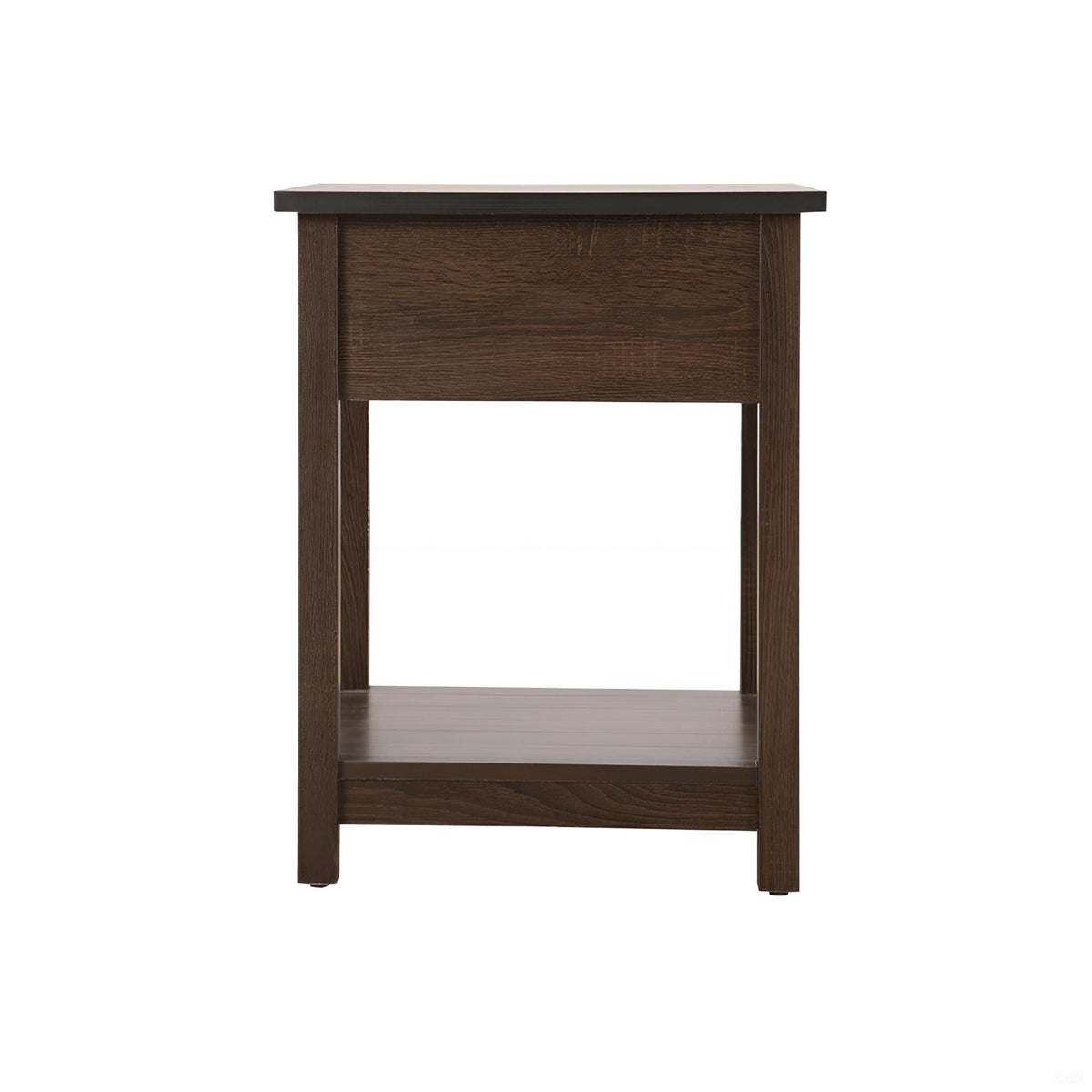 Accent Nightstand with Smooth Roller Drawer Glides - Gray, Light Brown, or Dark Brown