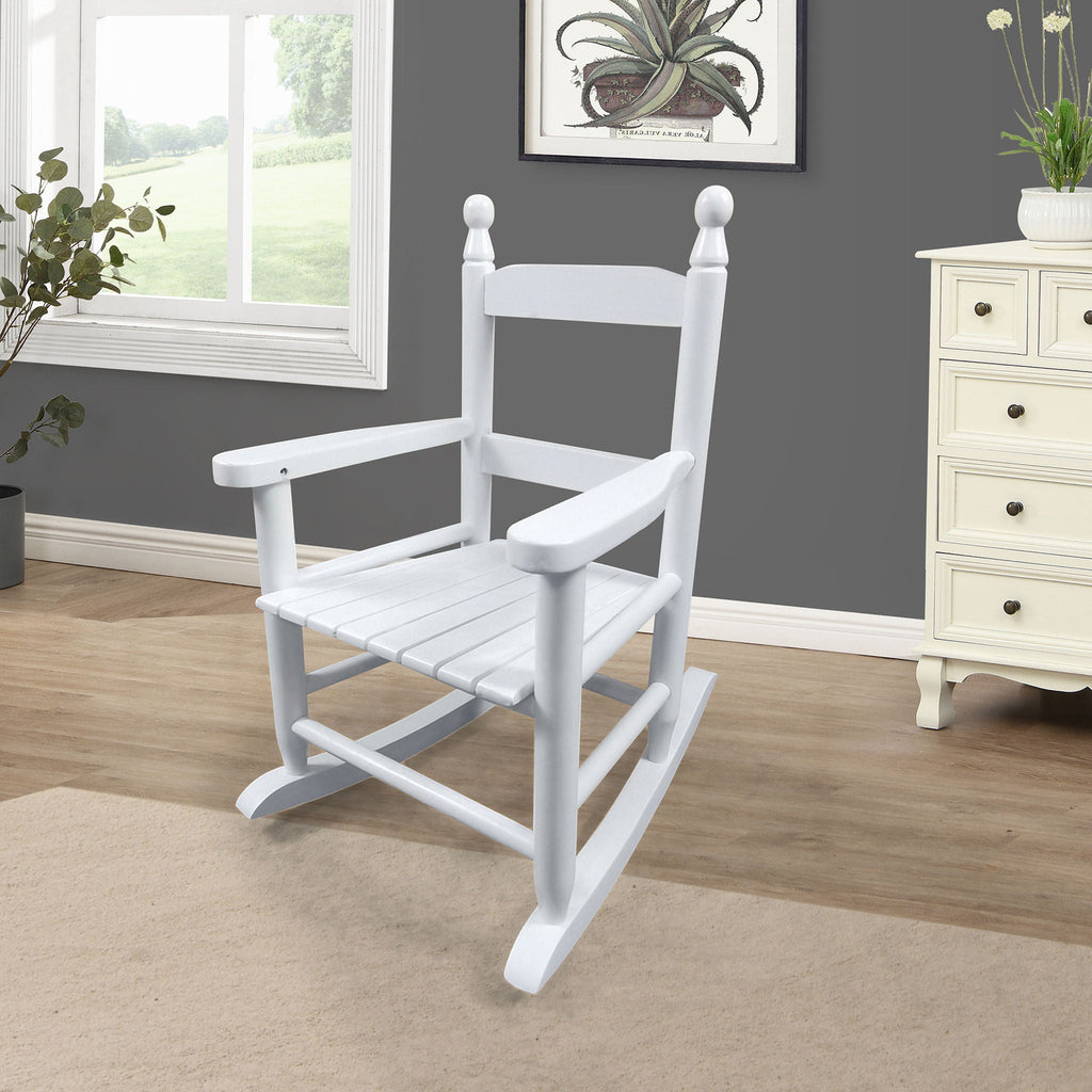Children's Rocking Chair with Sturdy Populus Wood Frame - Multiple Colors