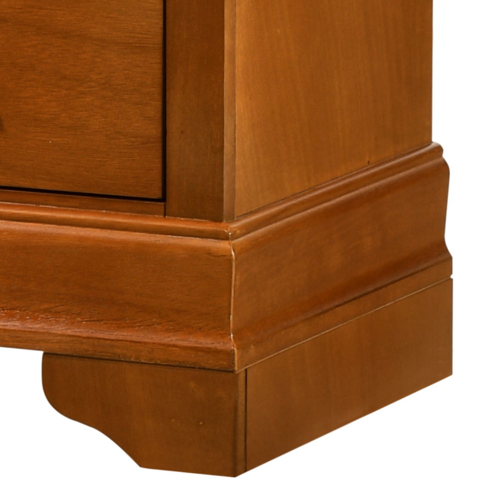 Traditional Style Design Nightstand with Classic Accent - Multiple Colors