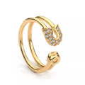Zircon Double Band Open Ring