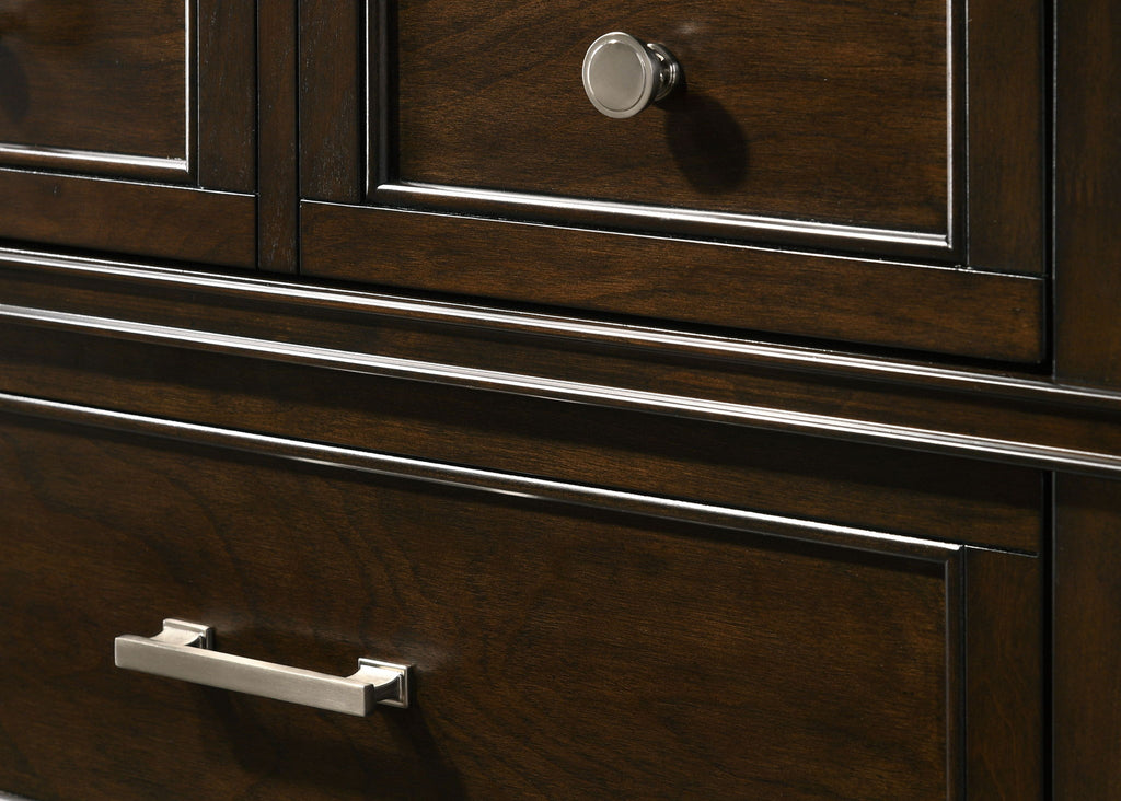 Mahogany 6 Drawer Dresser with Spacious Storage - Merlot