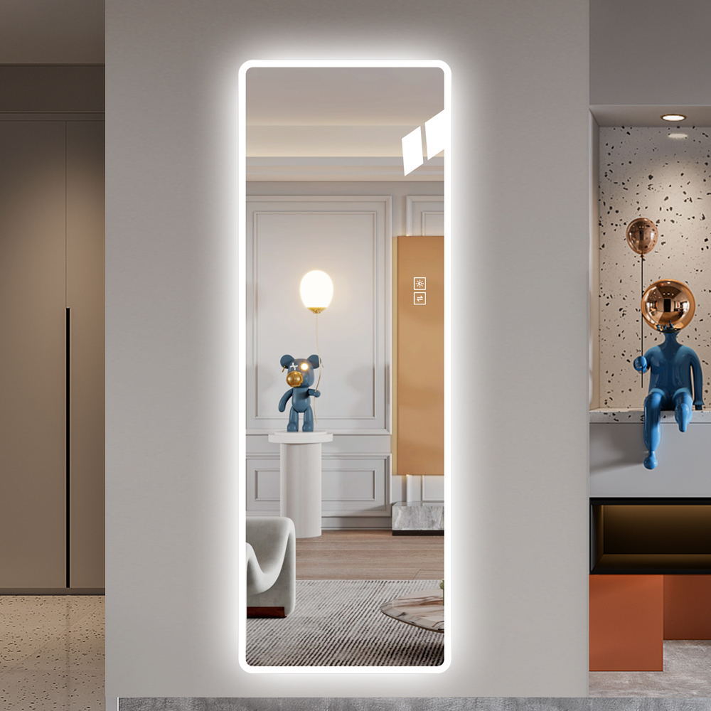 Full Length Lighted Vanity Body Mirror with LED - Clear