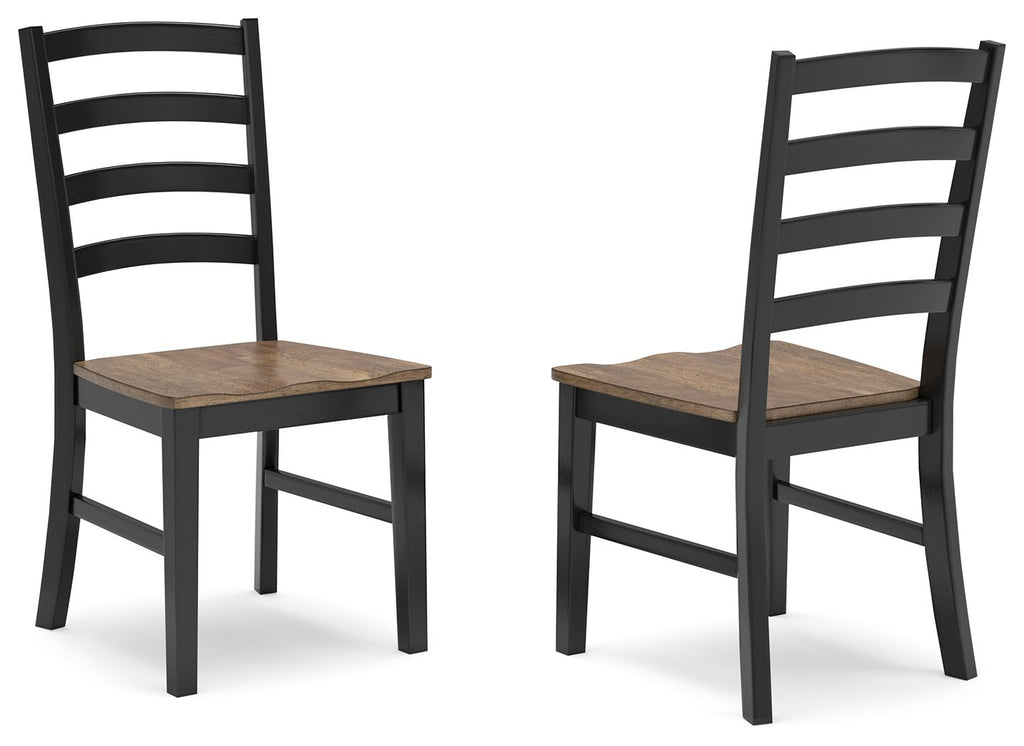 Wildenauer - Dining Room Side Chair (Set of 2) - Brown / Black
