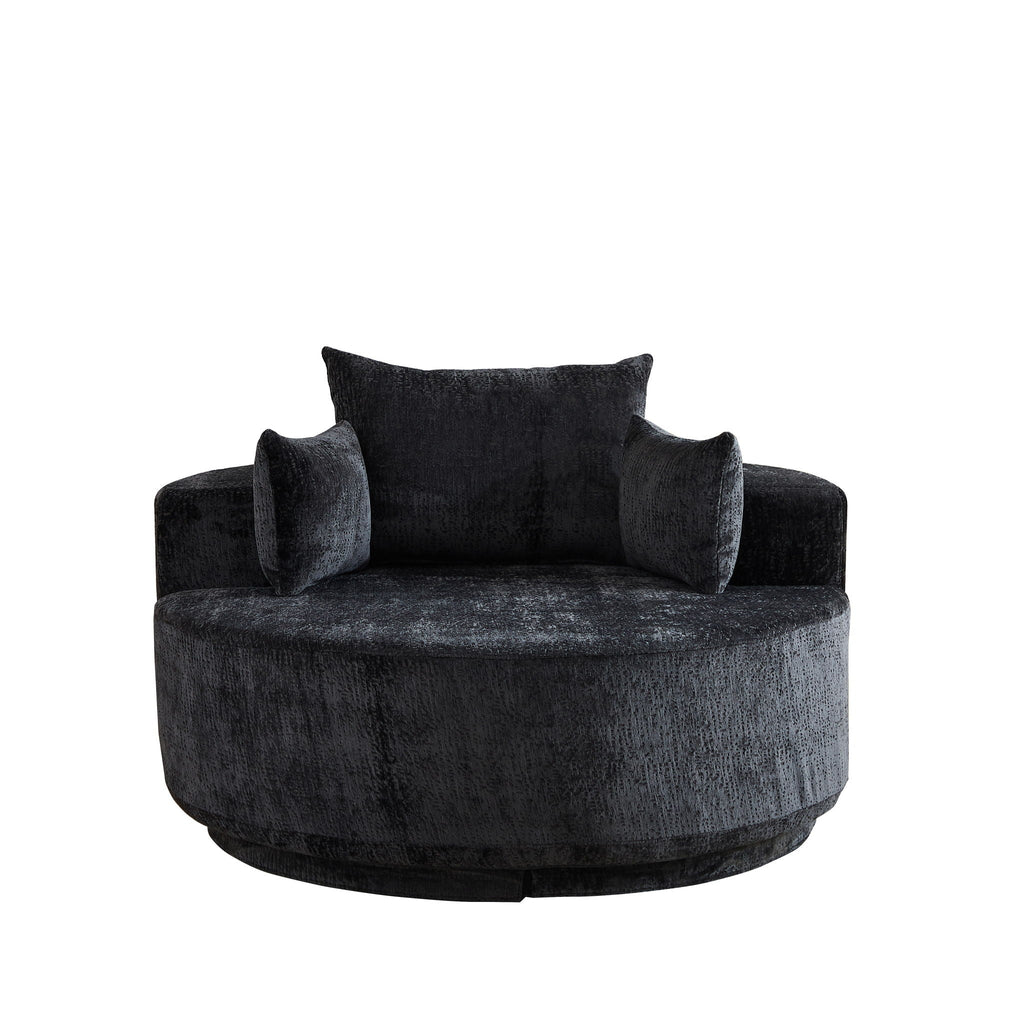 Swivel Sleeper Chair with Supportive Pillow and 360° Base - Multiple Colors