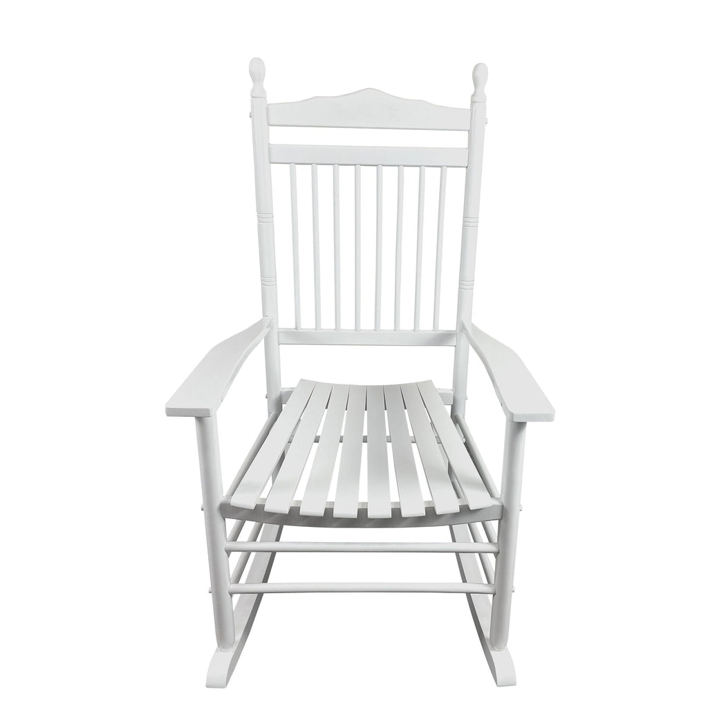 Wood Rocking Chair with Wide Seat - White or Black
