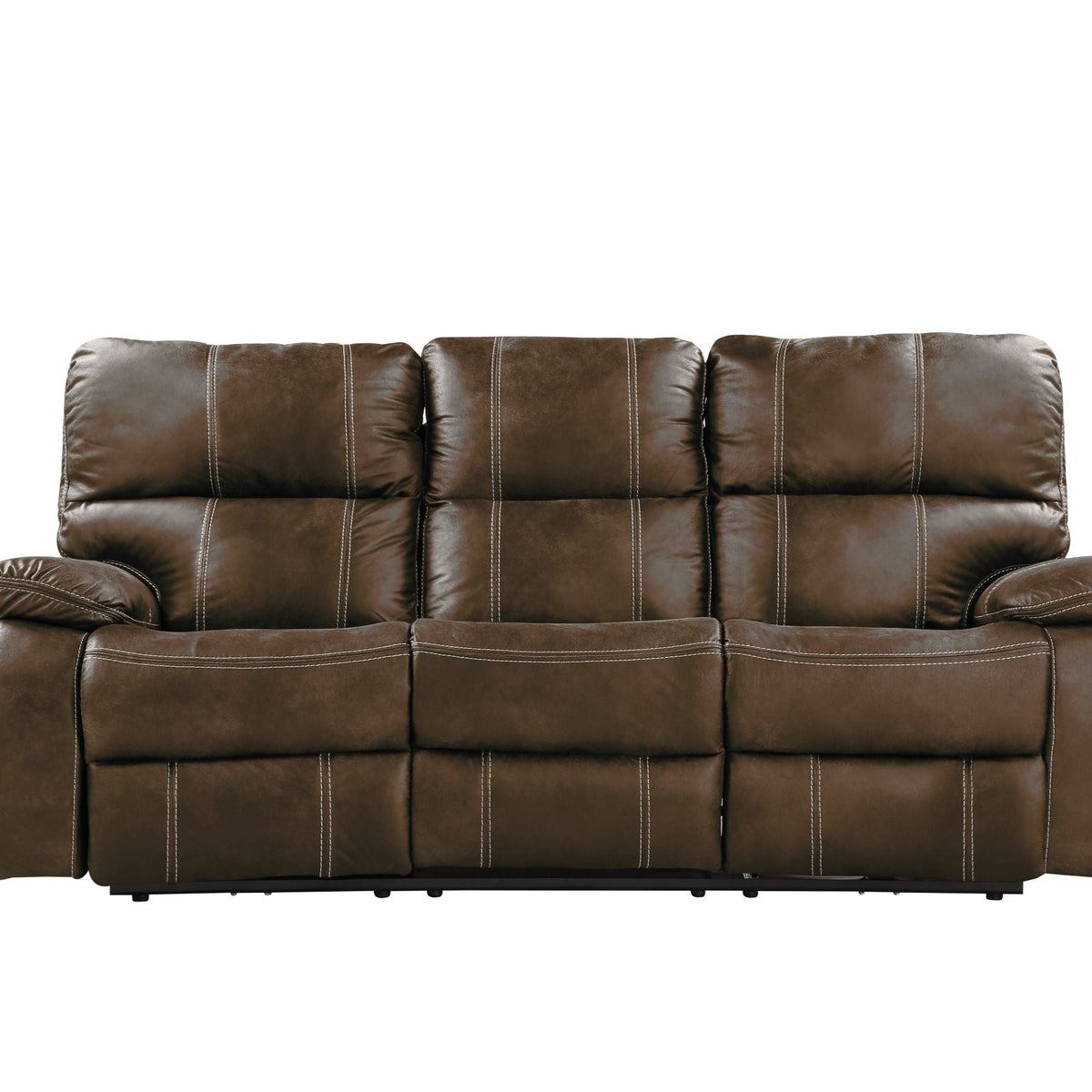 Reclining Sofa With USB Charging, Pocket Coil Seating & Hidden Storage - Brown