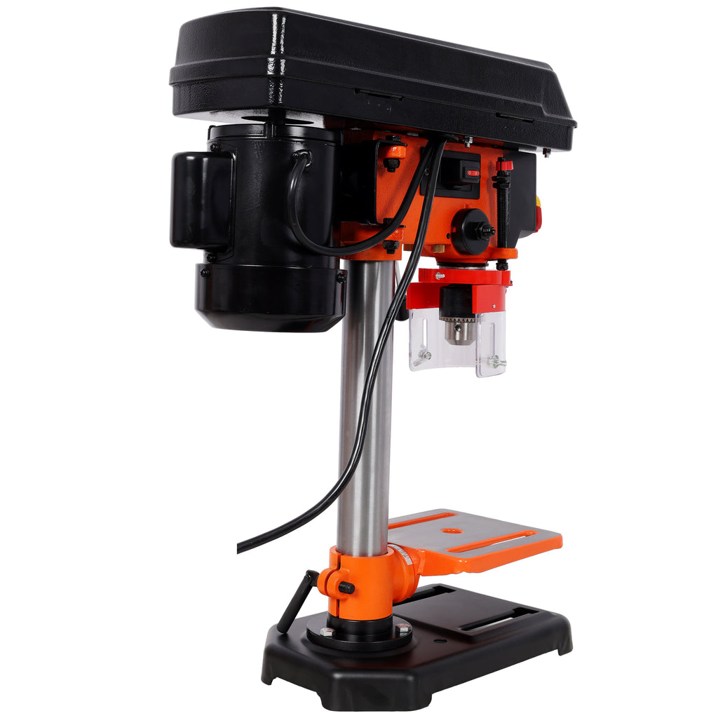 8-Inch Drill Press with 5-Speed 400W Motor - Steel