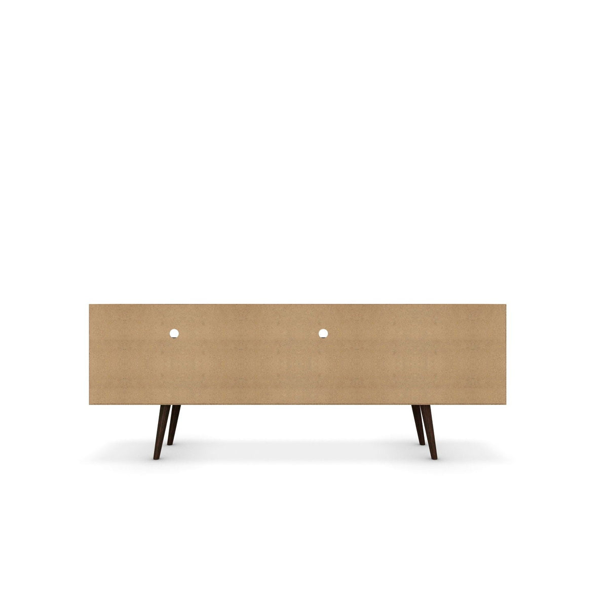TV Stand with Wire Management and Storage - Light Brown or White