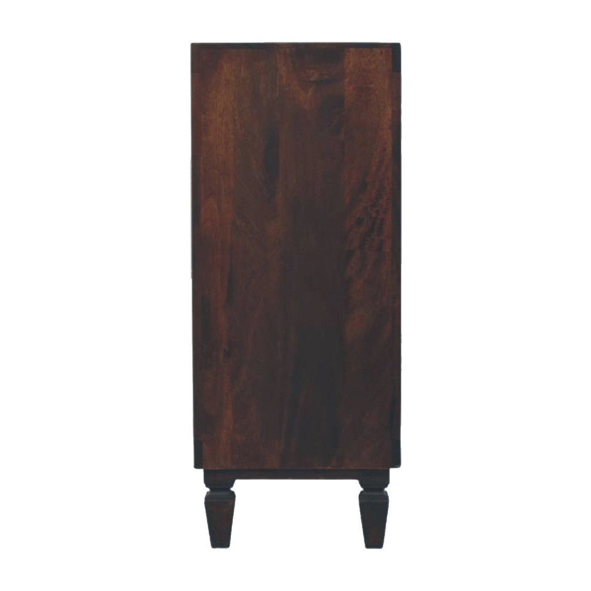 Solid Wood Arno Chest with Sculptural Design - Velvet Mocha