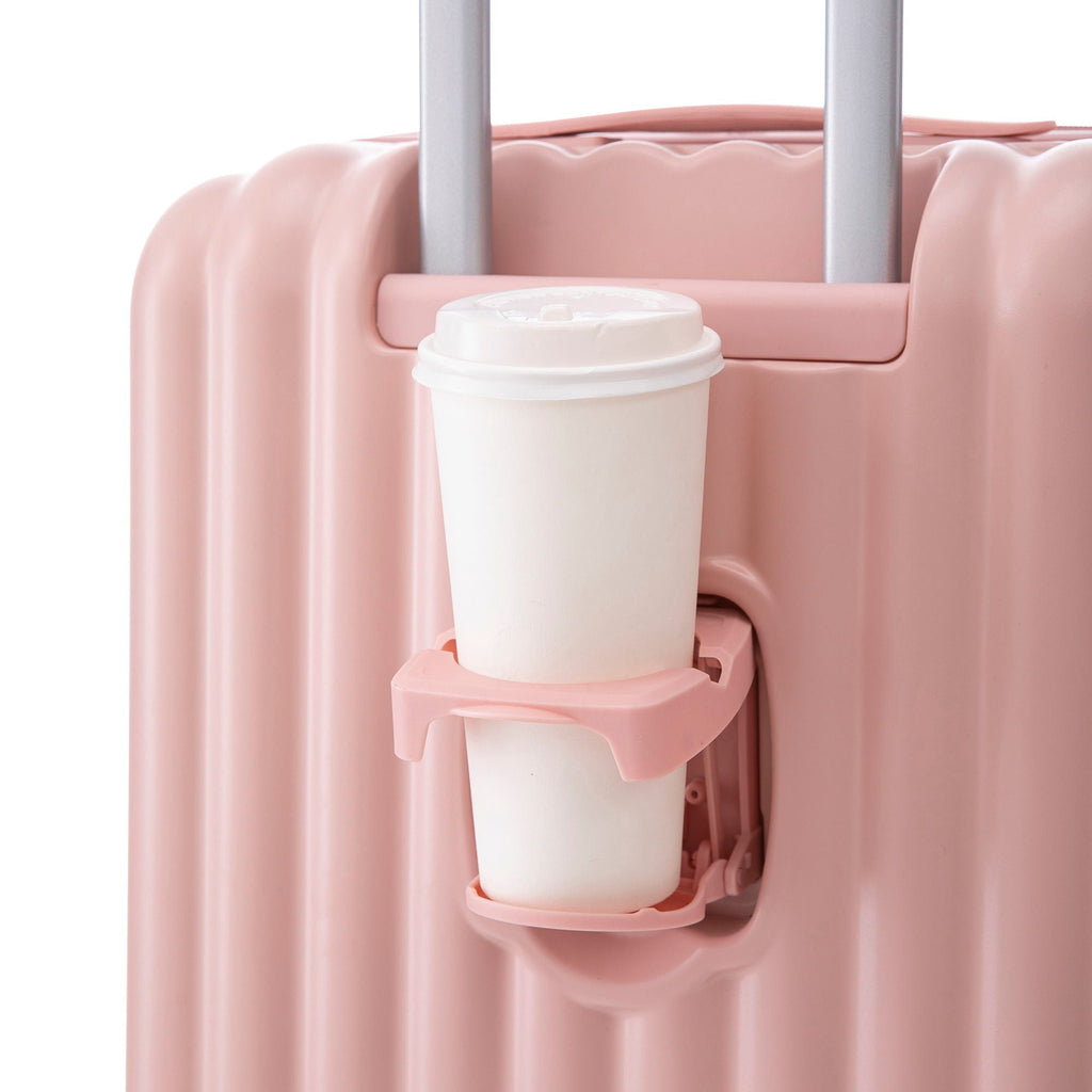 Spinner Wheel Luggage Set with USB Port and Holders - Pink, Black, Green