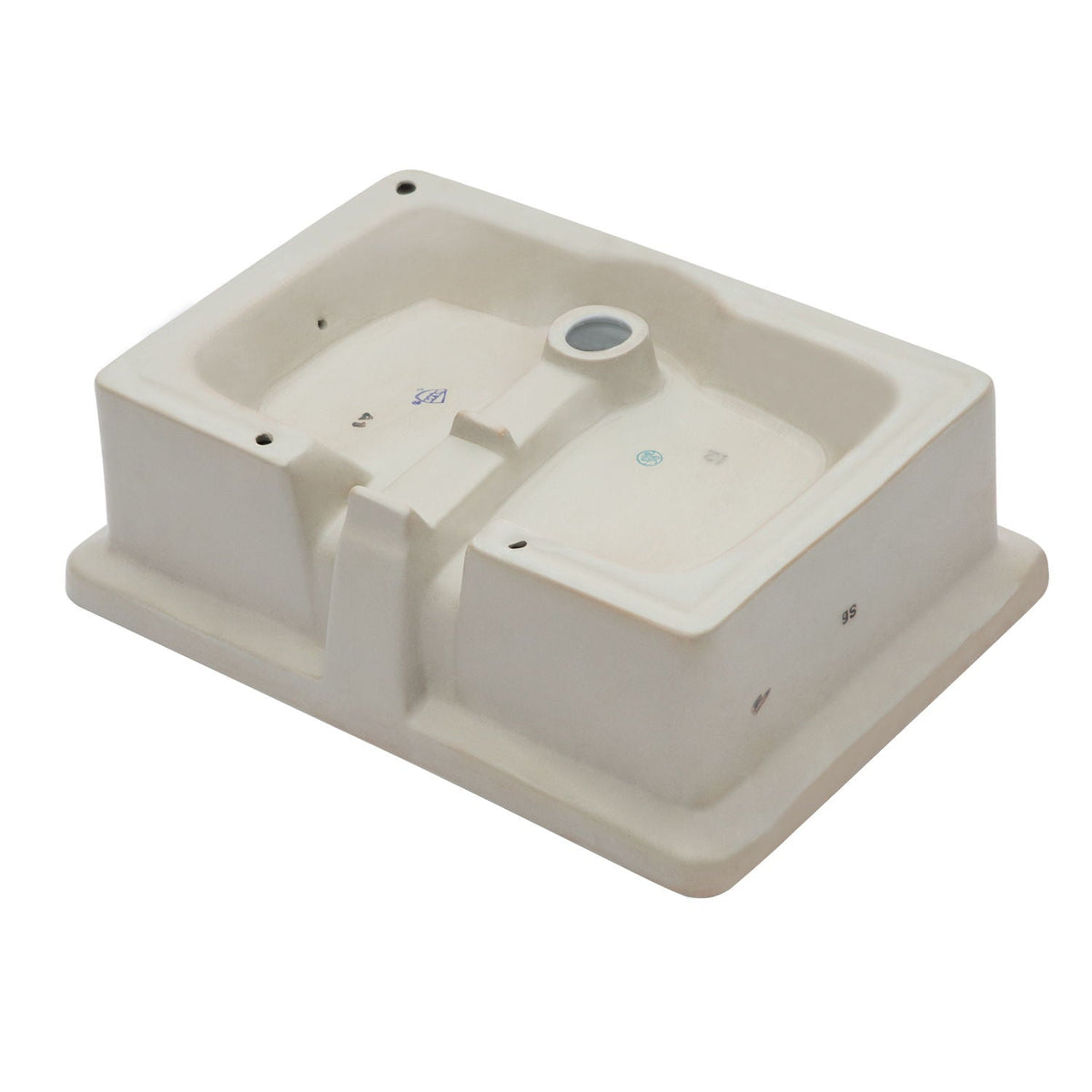 Modern Ceramic Rectangular Undermount Bathroom Sink with Overflow - White