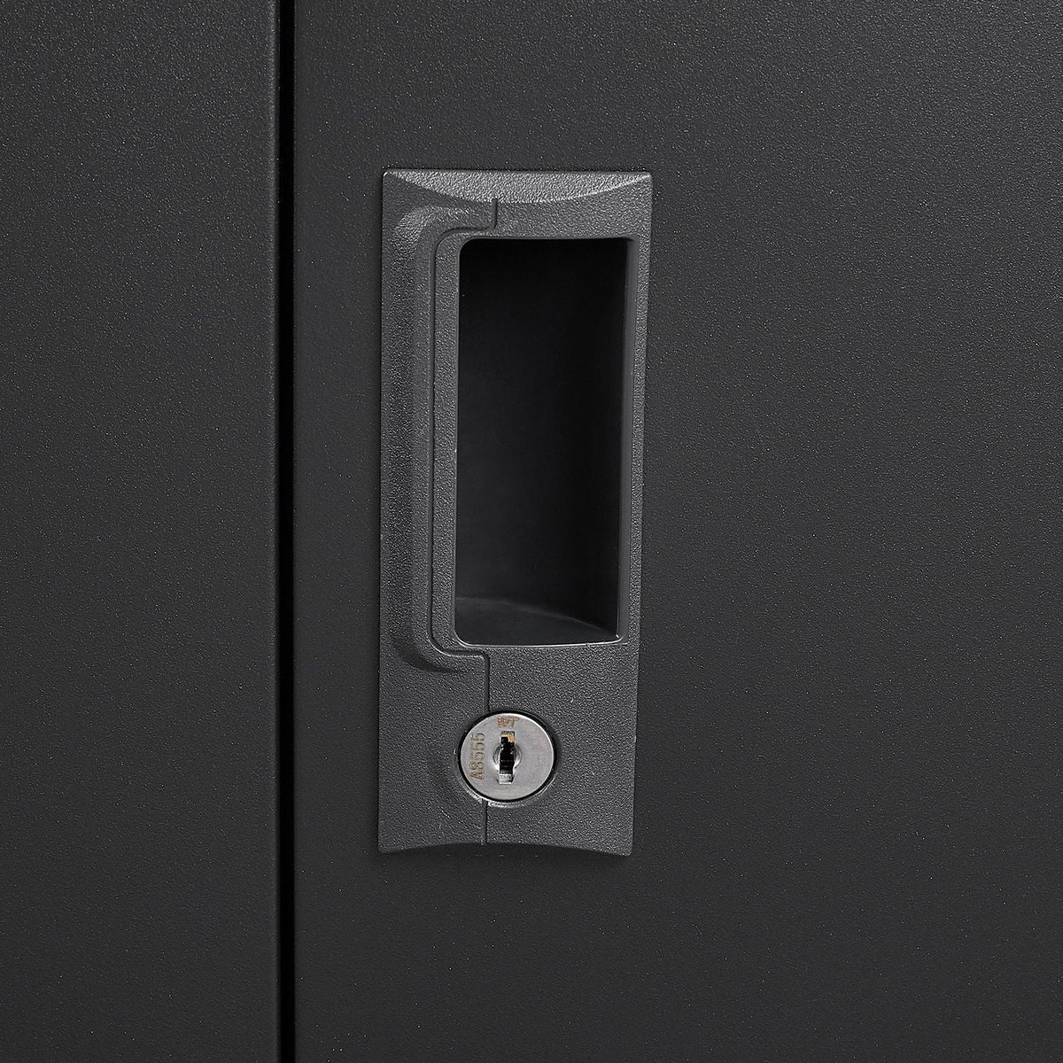 Metal Storage Cabinet With Locking Doors And Adjustable Shelf