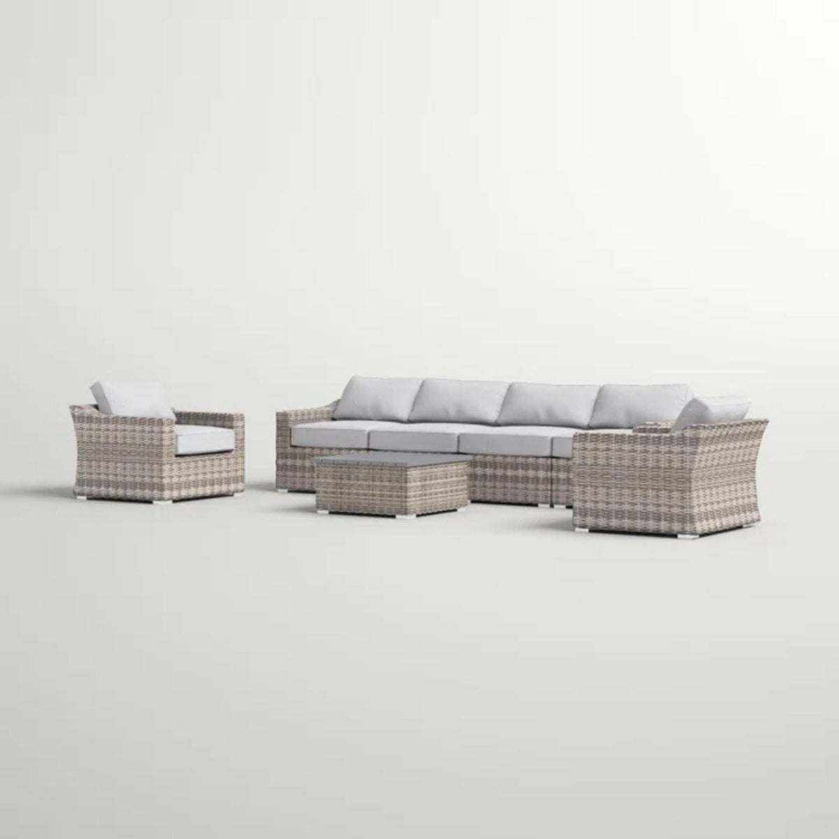 Stylish Sofa Seating Group With Cushions - Multiple Set Options, Dark Gray, Gray, or Dark Brown