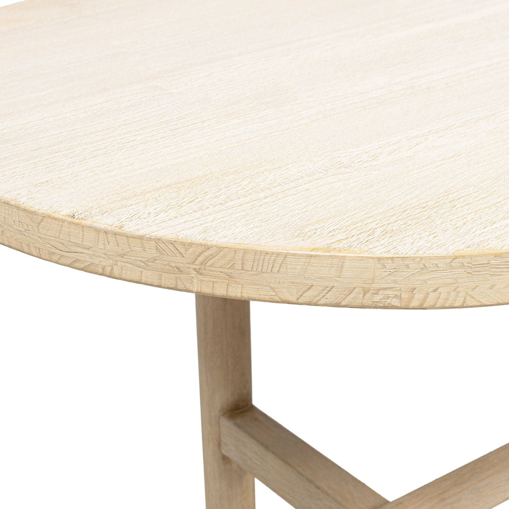 8-Seat Oval Dining Table with Reclaimed Pine - Natural