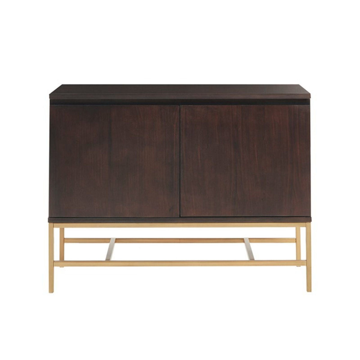 Morocco Gold Accent Cabinet with Storage and Gold Metal Base
