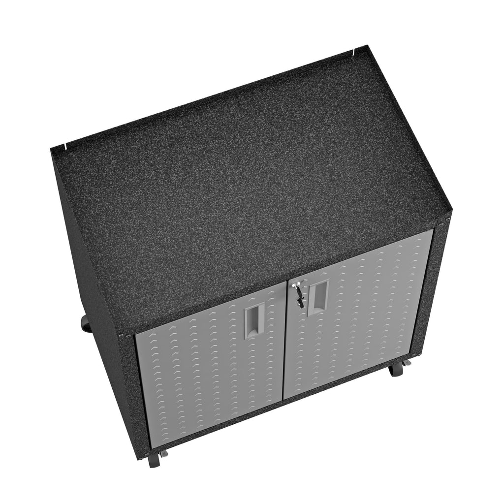 Rolling Garage Cabinet with Lockable Door and Adjustable Shelf - Multiple Colors