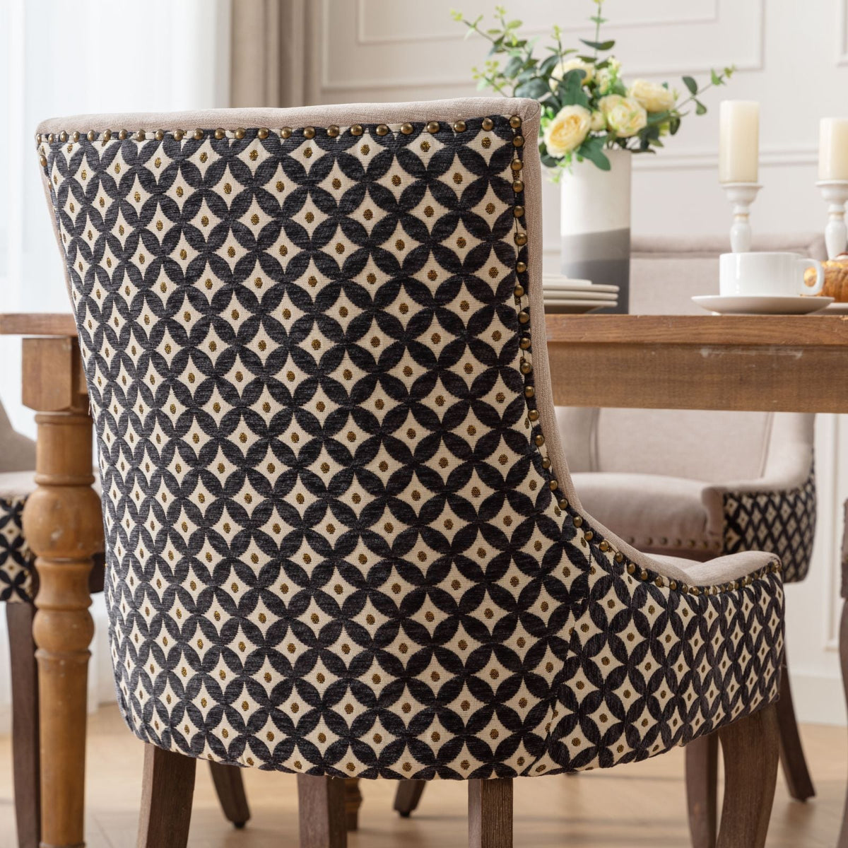 Ultra Side Dining Chair Set with Solid Wood Legs - Multiple Colors