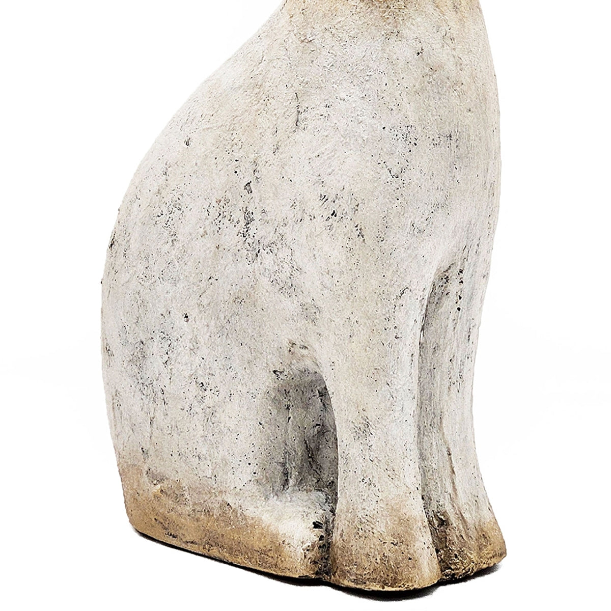 White Magnesium Rabbit Figurine with Gold Iron Ears – 24.8" High