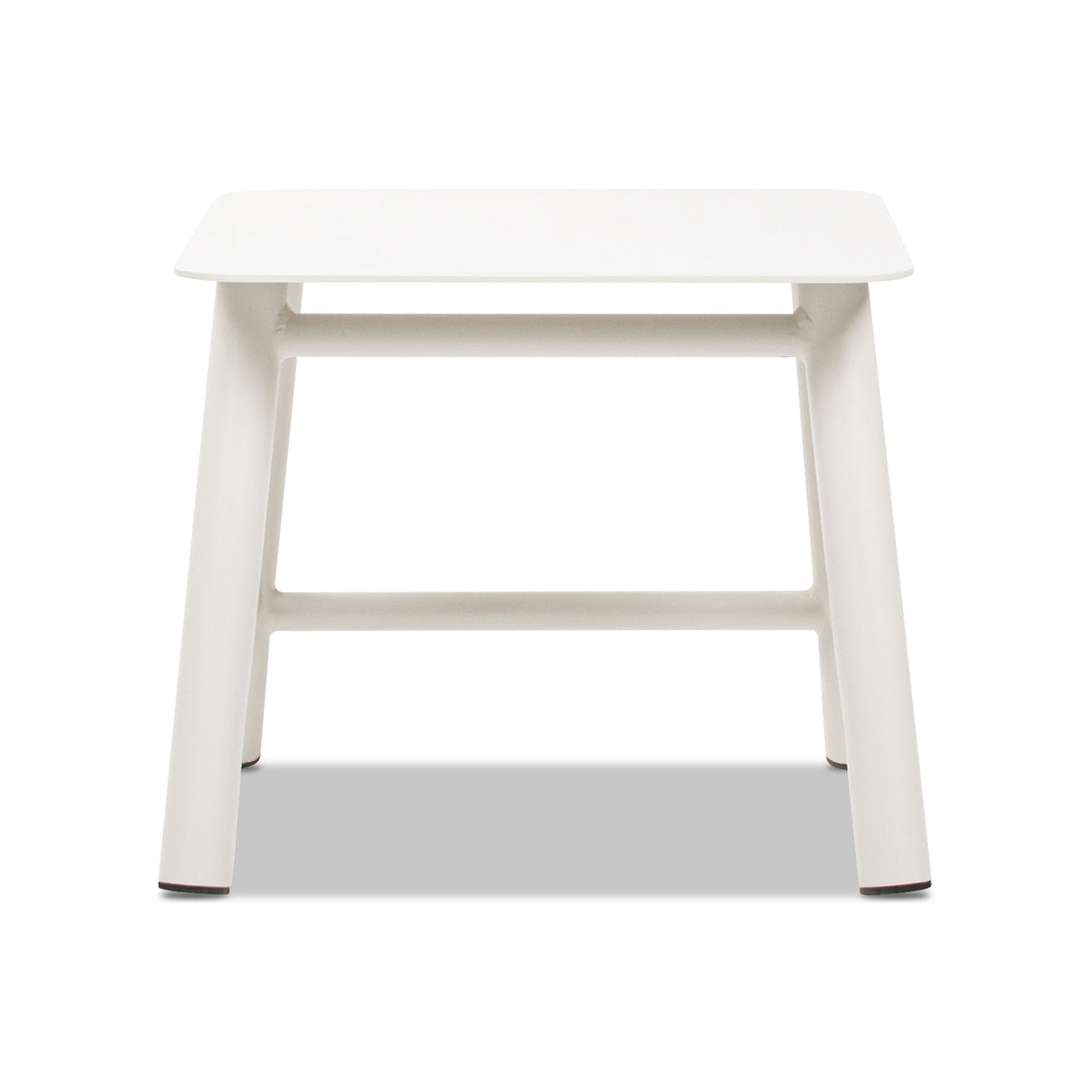 Atlas 19.5" Square Outdoor Patio Side Table with Rust-Resistant Aluminum - Light