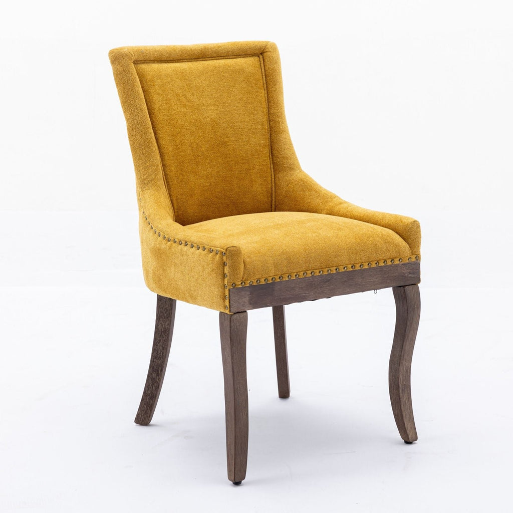 Ultra Side Dining Chair Set with Solid Wood Legs - Multiple Colors