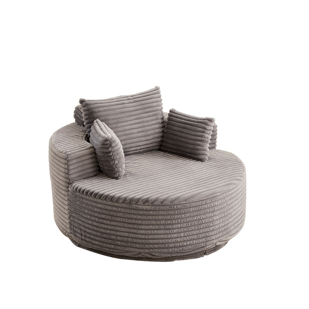 Swivel Sleeper Chair with Supportive Pillow and 360° Base - Multiple Colors