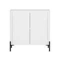 Abbey Accent Cabinet with Soft Close Doors and Rounded Edges - White or Light Brown
