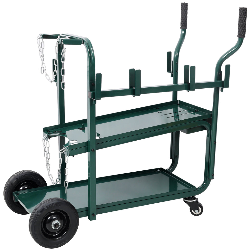 Heavy Duty 2-Tier Rolling Welding Cart with 330 lb Capacity - Steel