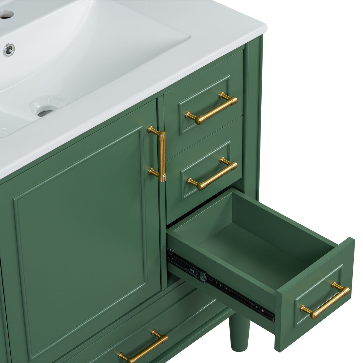 Traditional Bathroom Vanity Set with Soft Close Doors - Multiple Colors