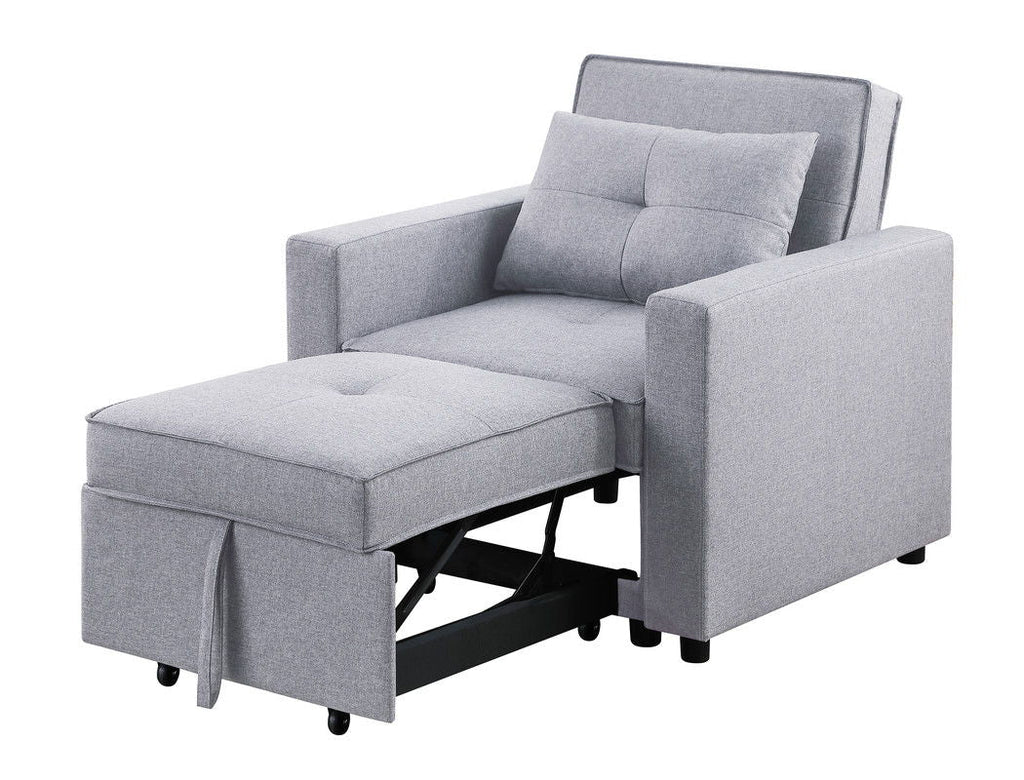 Zoey Convertible Sleeper Chair With Side Pocket