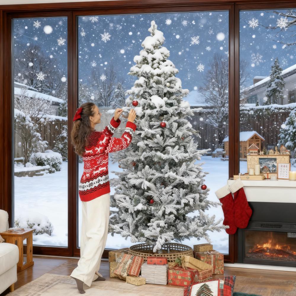 9 Ft Artificial Christmas Tree with Realistic Branches - Green