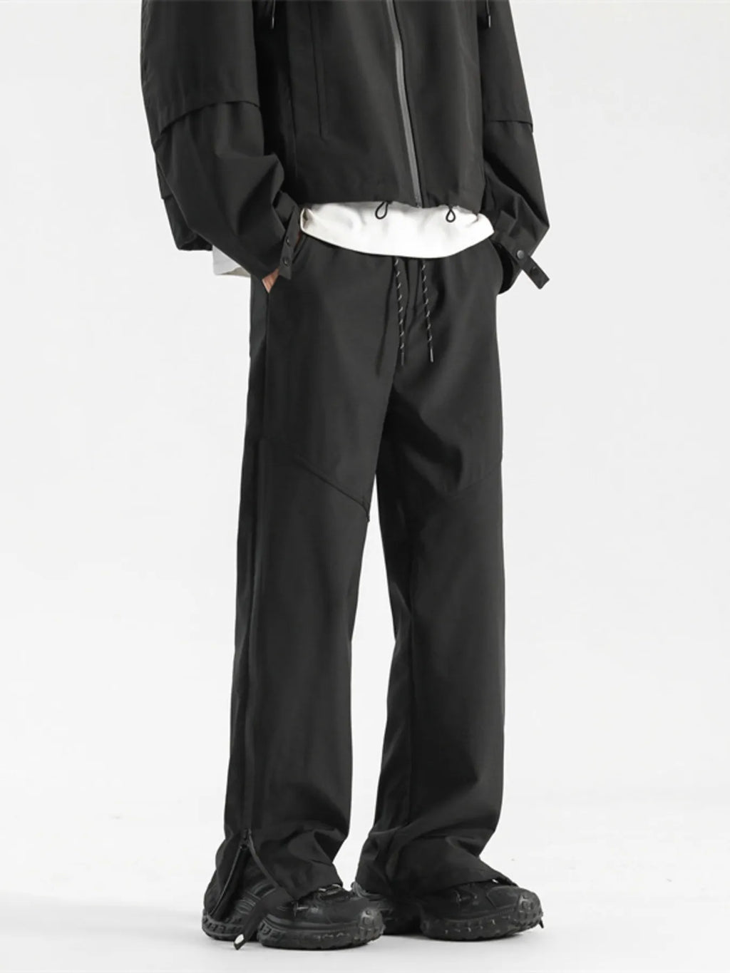Men's Plus Size Drawstring Wide Leg Pants