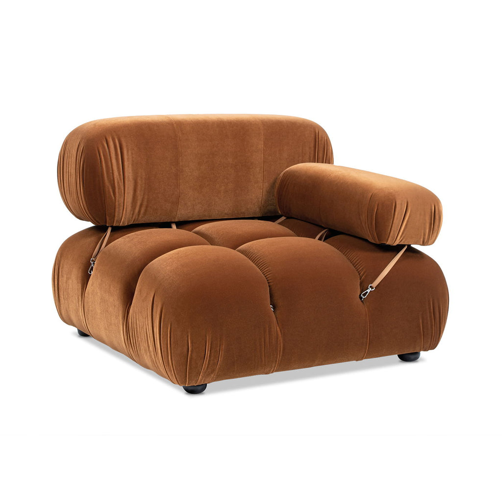 Bubble Modular Modern Lounge Arm Chair with Eucalyptus Frame - White, Green, or Orange