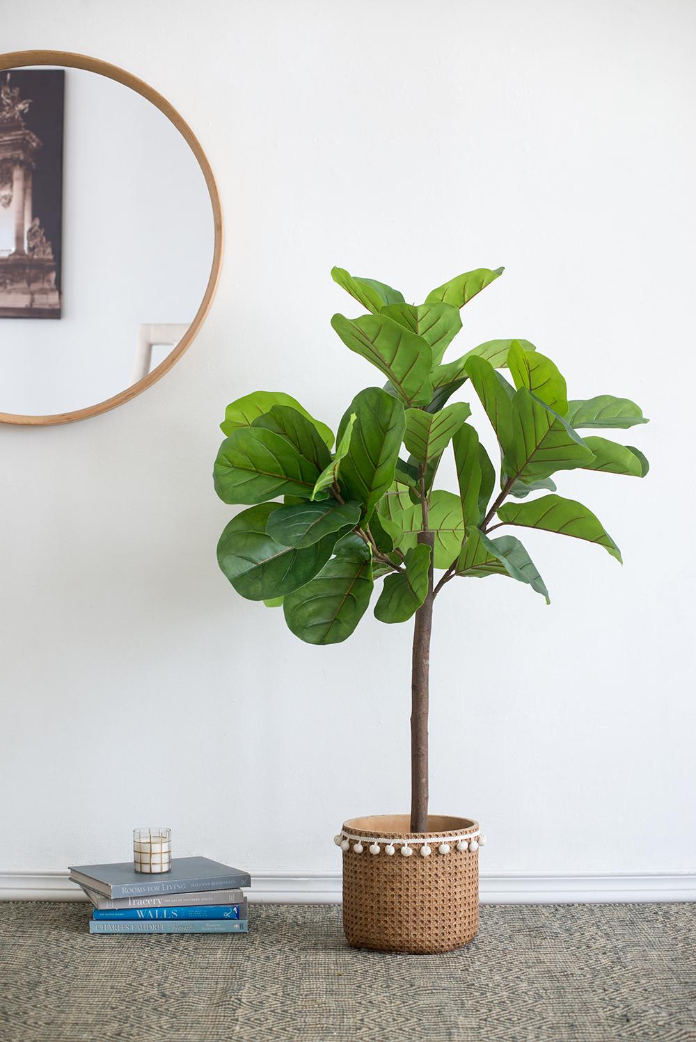 Fiddle Fig Leaf Artificial Tree with 40 Leaves - Green