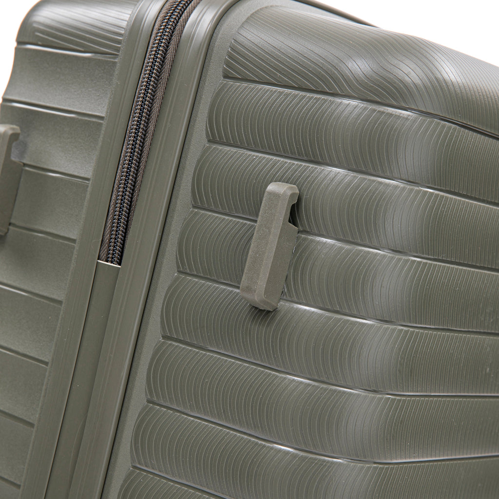 4 Piece Set Spinner Wheel Luggage with Cosmetic Case in Green