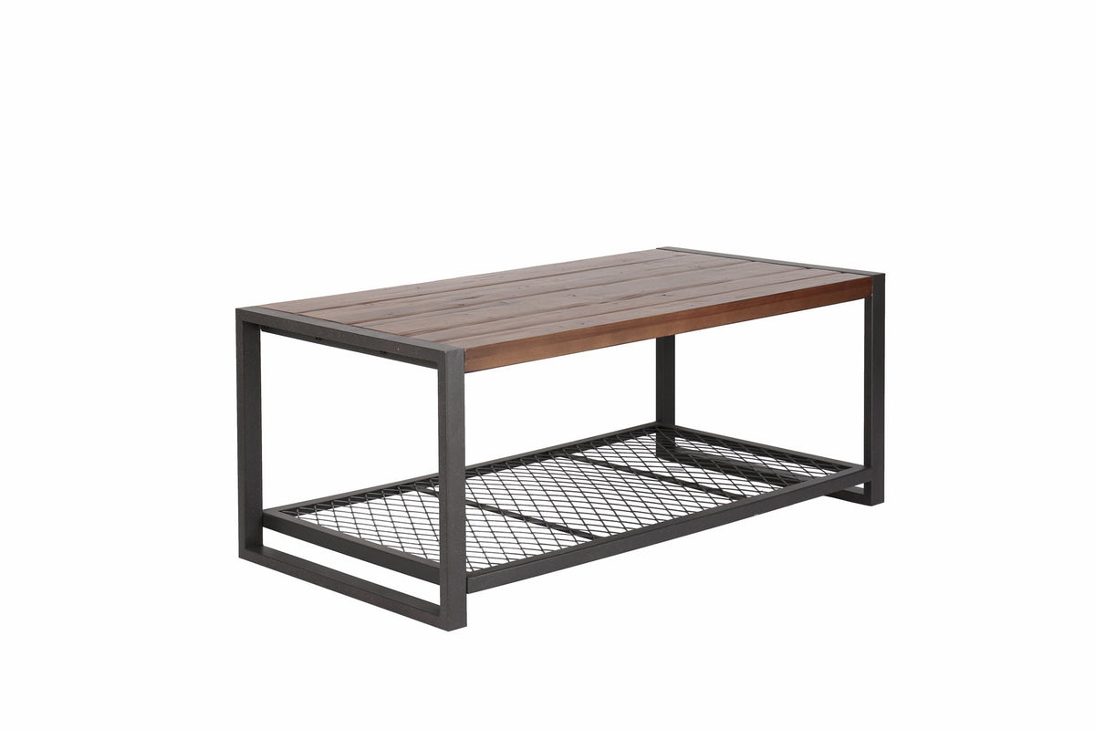 Console Coffee Table with Reclaimed Wood Finish - Natural