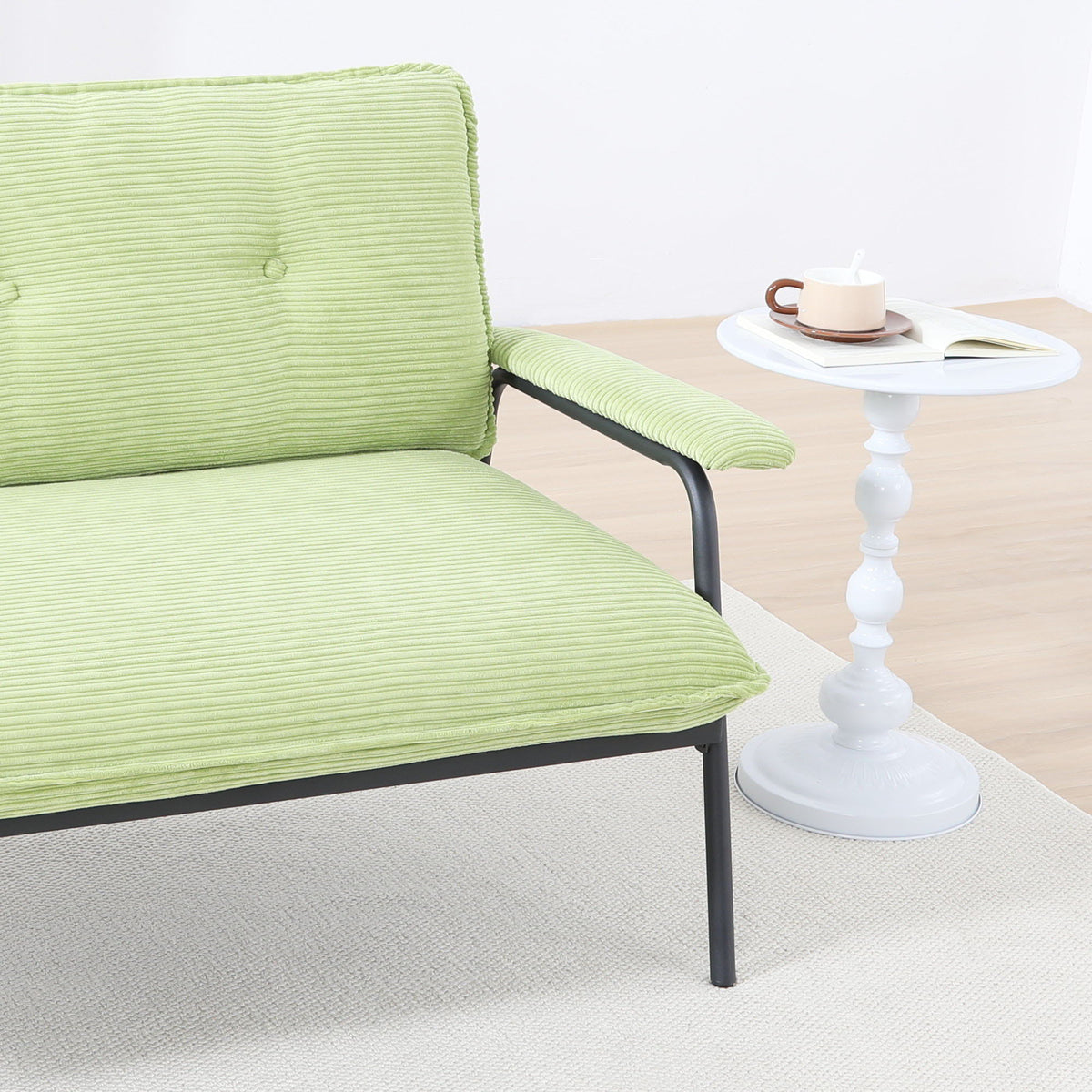 Modern Metal Frame Sofa with Sponge Filling - Beige