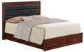 Elegant Storage Bed with Ample Storage - Dark Brown or Black