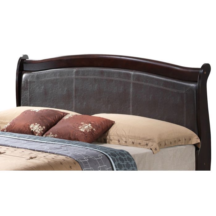 Elegantly Crafted Panel Sleigh Bed with Upholstered Panels - Multiple Colors