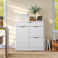 Freestanding Office File Cabinet with Built-In Charging Station - Particle Board