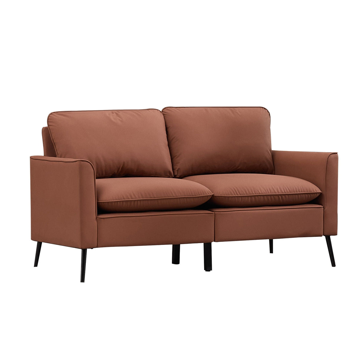 Upholstered Loveseat with Plush Headrest - Multiple Colors
