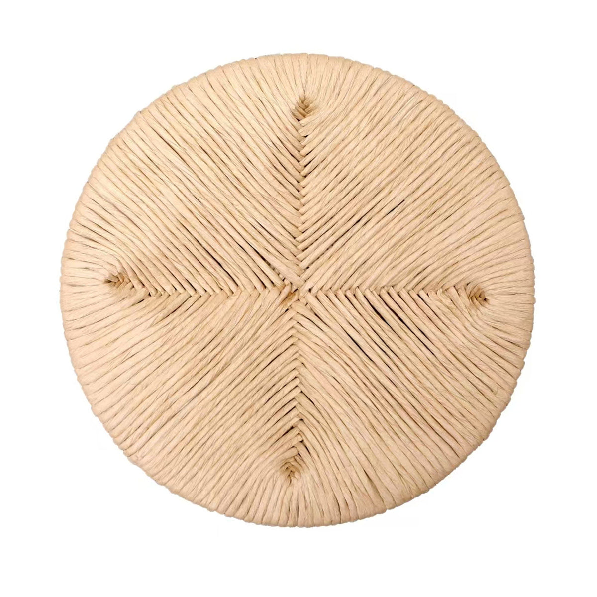 Boho Style Handwoven Paper Rope Counter Stools with Rubber Wood Frame - Light Brown or Beige