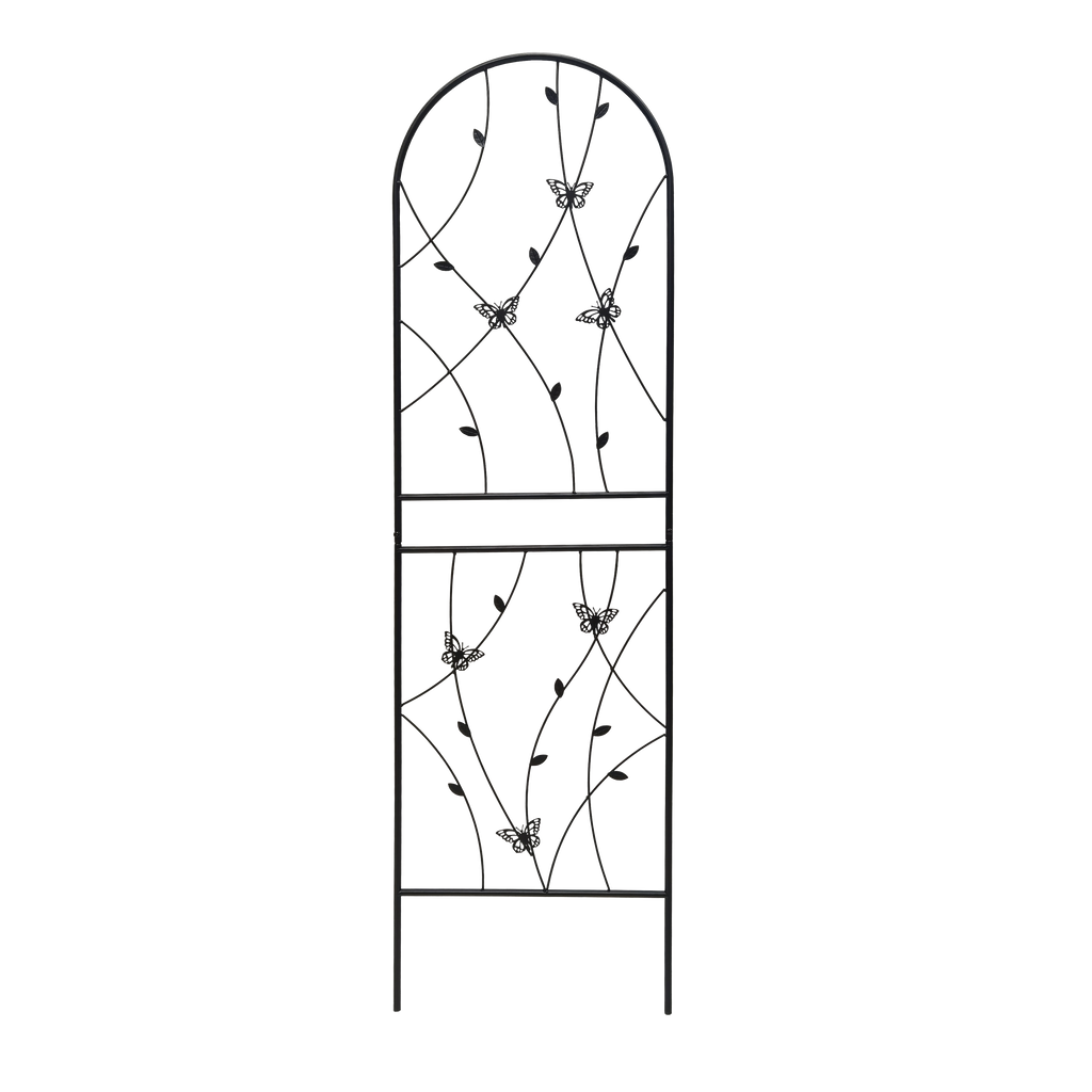 Metal Garden Trellis 4 Pack with Rustproof Finish - Black